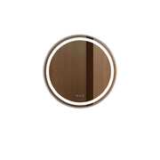 Venus 600/750/900mm LED Round Mirror – Brushed Nickel Frame mercioaustralia