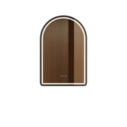 Venus 600×900mm LED Arch Mirror– Matt Black Frame mercioaustralia
