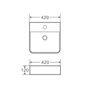 Vento 42M Wall-Hung Square Basin mercioaustralia