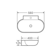 Vento 56M Wall-Hung Oval Basin mercioaustralia