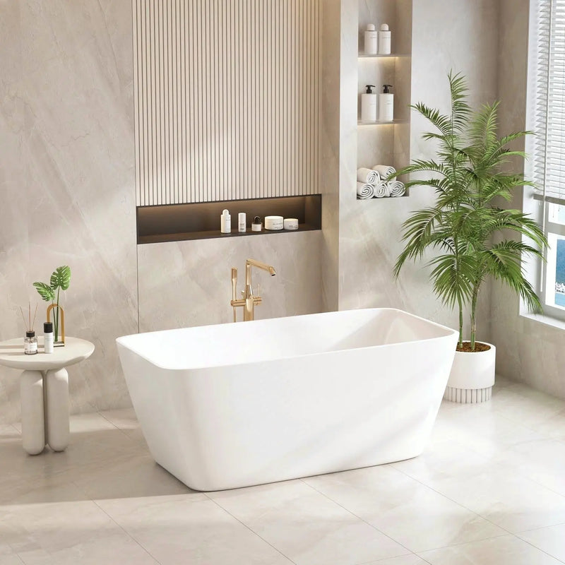Venice Freestanding Bathtub - Gloss White mercioaustralia