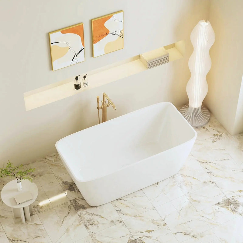 Venice Freestanding Bathtub - Gloss White mercioaustralia