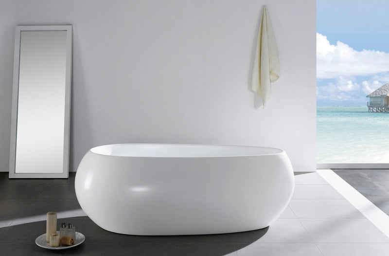 Voga Acrylic Free-Standing Bathtub 1800mm Lukka