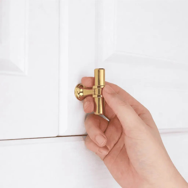 T Bar Knob 50mm – Gold Finish