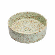 VIVO 39 Concrete Round Countertop Basin - Green Terrazzo mercioaustralia