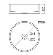 VIVO 39 Concrete Round Countertop Basin - Green Terrazzo mercioaustralia