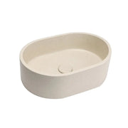 VIVO 40 Concrete Oval Countertop Basin - Grit Yellow mercioaustralia