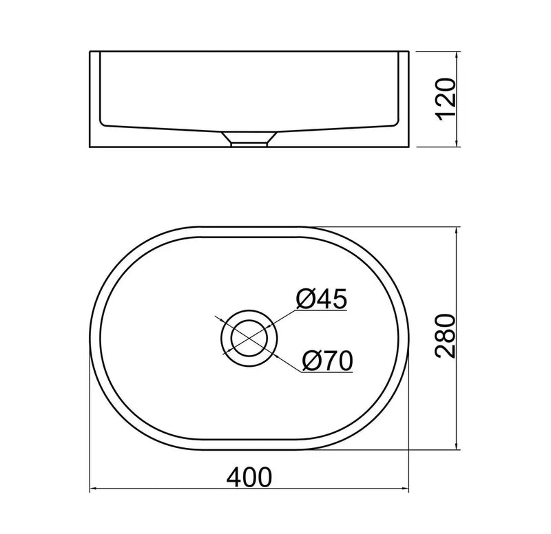 VIVO 40 Concrete Oval Countertop Basin - Grit Yellow mercioaustralia