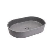 VIVO 60 Concrete Oval Countertop Basin - Light Grey Sandstone mercioaustralia
