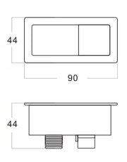 Square Press Button POSEIDON
