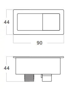 Square Press Button POSEIDON