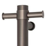 THERMOGROUP STRAIGHT ROUND VERTICAL SINGLE HEATED TOWEL RAIL 900MM GUN METAL - FIL Kitchen Bathroom