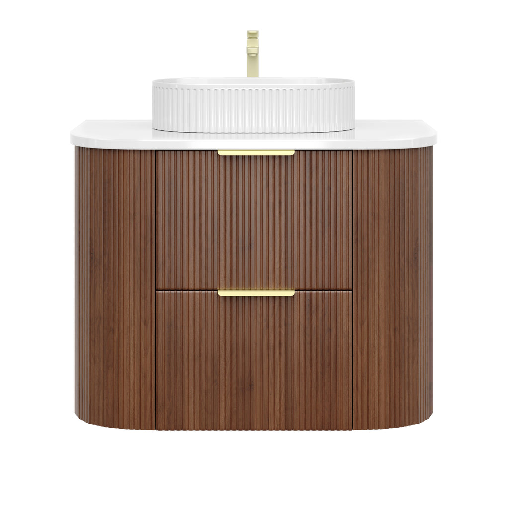 CETO Artis Wall-Hung PVC Curved Cabinet with Soft-Close Drawers 600/750/900/1200/1500