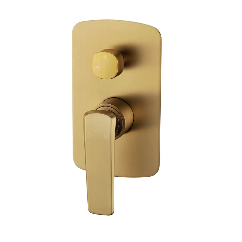 Esperia Brushed Yellow Gold Wall Mixer with Diverter - FIL Kitchen Bathroom