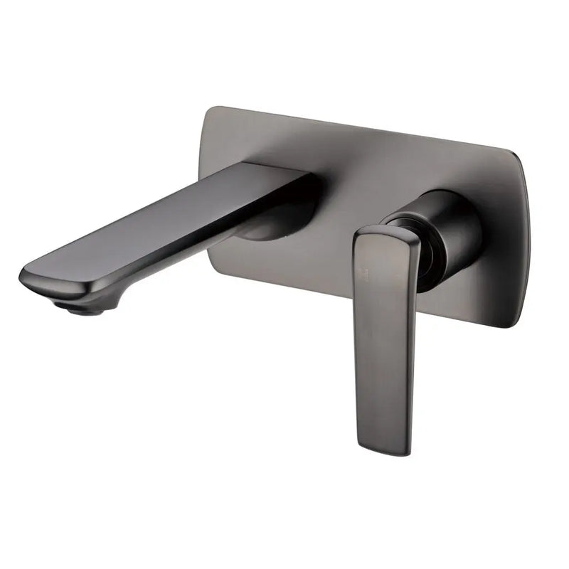 Esperia Gun Metal Grey Wall Mixer With Spout - FIL Kitchen Bathroom