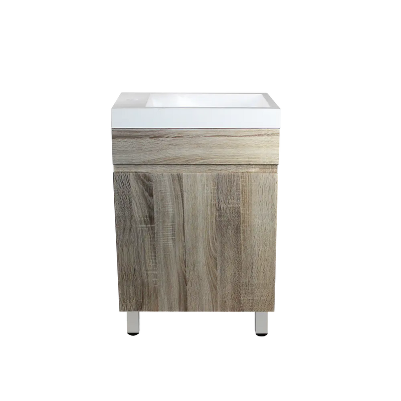 White Oak Wood Grain PVC Vacuum Filmed MDF Board with Ceramic Top - FIL Kitchen Bathroom