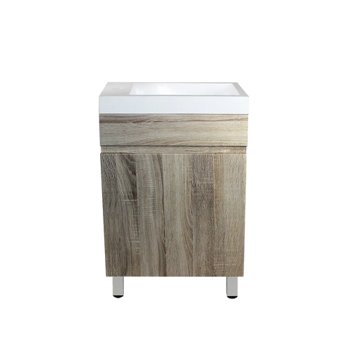 White Oak Wood Grain PVC Vacuum Filmed MDF Board with Ceramic Top - FIL Kitchen Bathroom