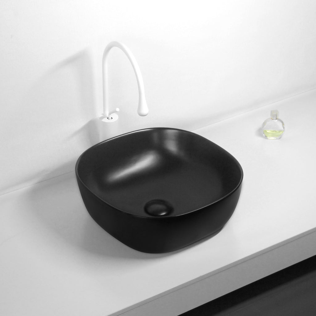Above Counter Basin Gloss White/Matte White/Matte Black 370*370*120mm