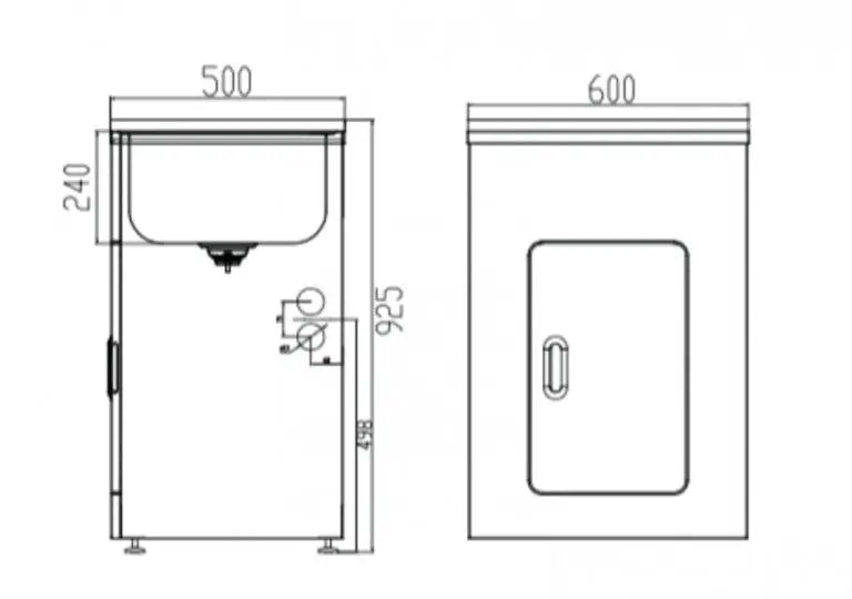 LAUNDRY CABINET AND STAINLESS STEEL TUB 600MM WHITE FIL Kitchen Bathroom