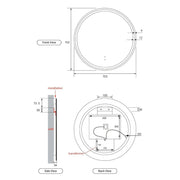 AULIC WINDSOR LED MIRROR MATTE WHITE 3 COLOUR LIGHTS 700X700MM - FIL Kitchen Bathroom