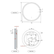 AULIC WINDSOR LED MIRROR MATTE BLACK 3 COLOUR LIGHTS 700X700MM - FIL Kitchen Bathroom