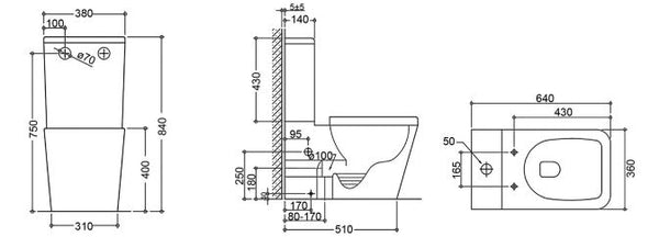 X-CUBE RIMLESS TOILET SUITE