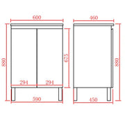 Freestanding Nordic Standard Vanity 600mm - FIL Kitchen Bathroom