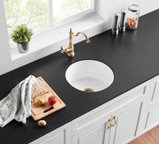 SINGLE BOWL FIRECLAY KITCHEN SINK GLOSS WHITE/MATTE BLACK 470MM CETO