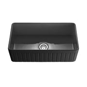 SINGLE BOWL FIRECLAY KITCHEN SINK GLOSS WHITE/MATTE BLACK 828MM CETO