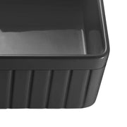 SINGLE BOWL FIRECLAY KITCHEN SINK GLOSS WHITE/MATTE BLACK 828MM CETO