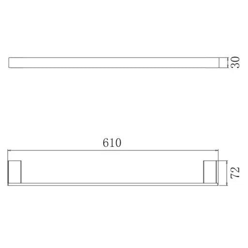 ZEN Series Single Towel Bar 24″ – Matt Chrome mercioaustralia