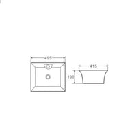 Zento 49S Semi-Pedestal Wall-Hung Basin mercioaustralia