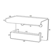 IVANO Series Chrome/Black Toilet Paper Holder FIL Kitchen Bathroom