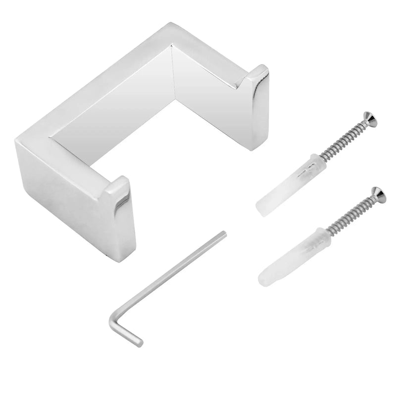 IVANO Series Chrome/Black Robe Hook FIL Kitchen Bathroom