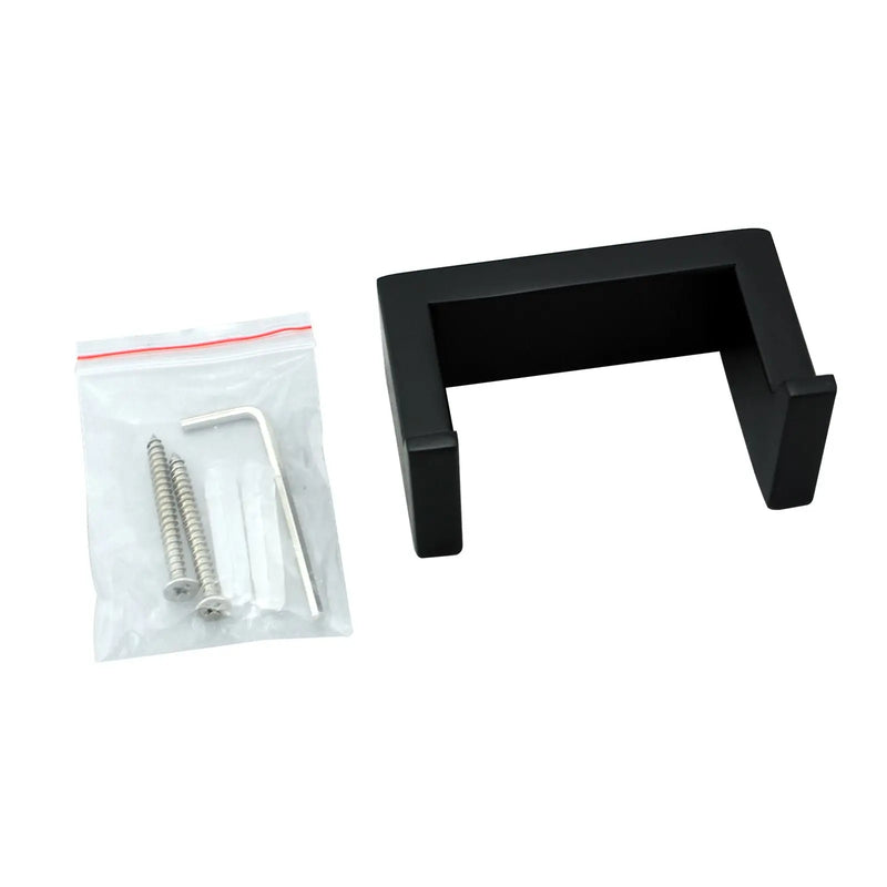 IVANO Series Chrome/Black Robe Hook FIL Kitchen Bathroom