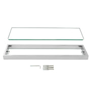 IVANO Series Chrome/Black Glass Shelf 600mm FIL Kitchen Bathroom