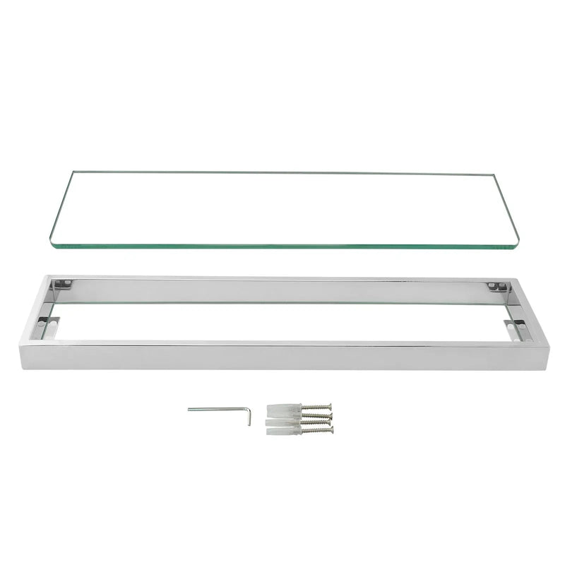 IVANO Series Chrome/Black Glass Shelf 600mm FIL Kitchen Bathroom