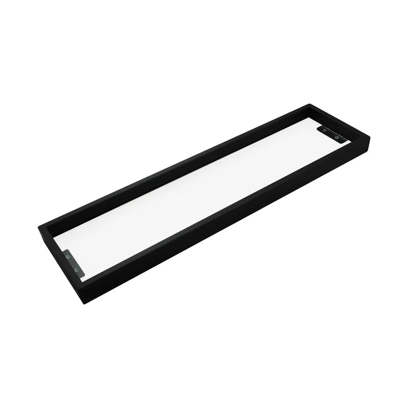 IVANO Series Chrome/Black Glass Shelf 600mm FIL Kitchen Bathroom