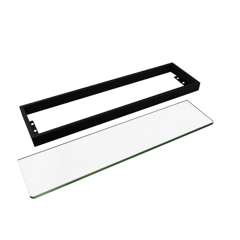 IVANO Series Chrome/Black Glass Shelf 600mm FIL Kitchen Bathroom
