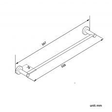 LUCID PIN Series Towel Rail 300mm Chrome and Colours