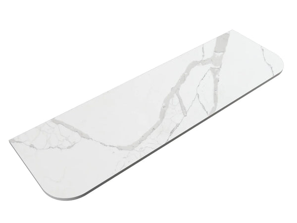 Palis White Flat Stone Top 25mm Square edges/Curved edges