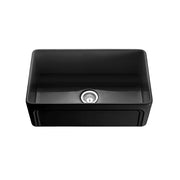 SINGLE BOWL FIRECLAY KITCHEN SINK GLOSS WHITE/MATTE BLACK 758MM CETO