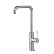 IKON Linie Square neck Sink Mixer Brushed Nickel - FIL Kitchen Bathroom