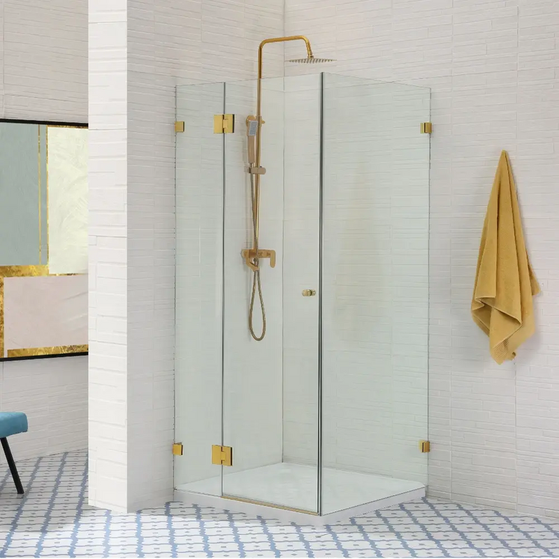 Covey Frameless Pivot Door L Shape Square (Glass to Glass Hinge) 10mm