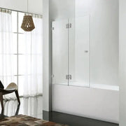 FIXED AND SWING PANEL OVER HINGED BATHTUB SCREEN CHROME/BLACK/GOLD/GUN METAL/BRUSHED NICKEL FIL Kitchen Bathroom