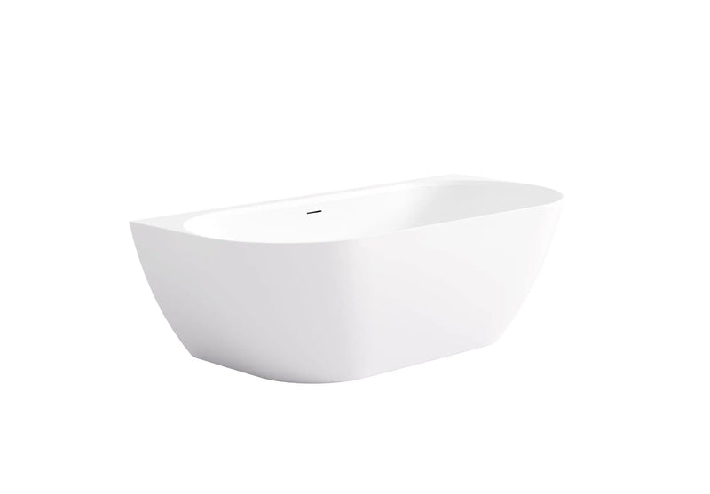 Ellips Back To Wall Free Standing Acrylic Bathtub LK-EB-OF