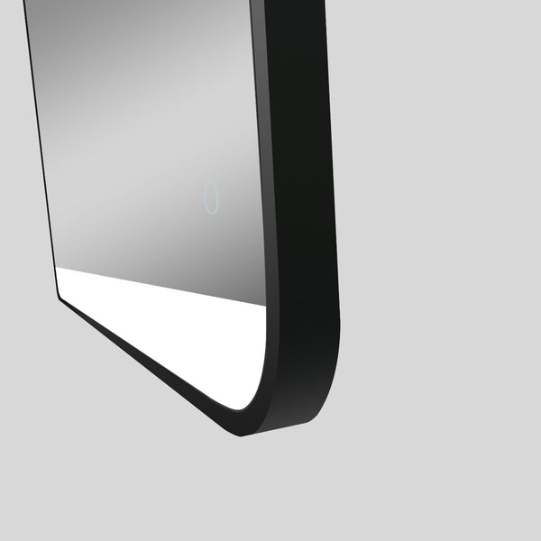 700x800mm Black Frame LED Bathroom Mirror