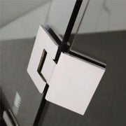 DIAMOND FRAMELESS HINGE DOOR WALL TO WALL CHROME FIL Kitchen Bathroom