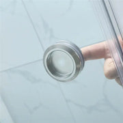 FRAMELESS SLIDING DOOR WALL TO WALL  BRUSHED NICKEL FIL Kitchen Bathroom