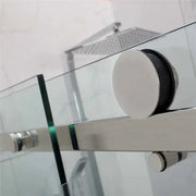 FRAMELESS SLIDING DOOR WALL TO WALL  BRUSHED NICKEL FIL Kitchen Bathroom